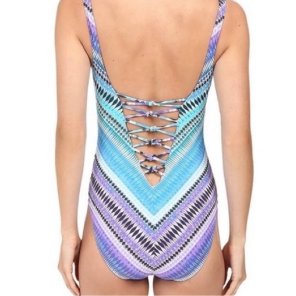 Bleu Rod Beattie - Knotty Lace Down One Piece Swimsuit - Women’s Size 8 - Picture 2 of 10